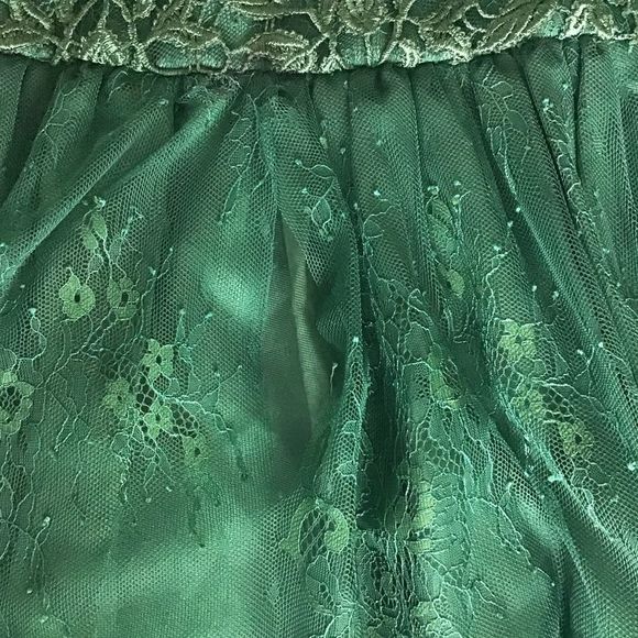 MONIDUE LHUILIER Dress Fit & Flare Emerald Lace Top Sleeveless MSRP 495 Size 20 - Picture 11 of 13
